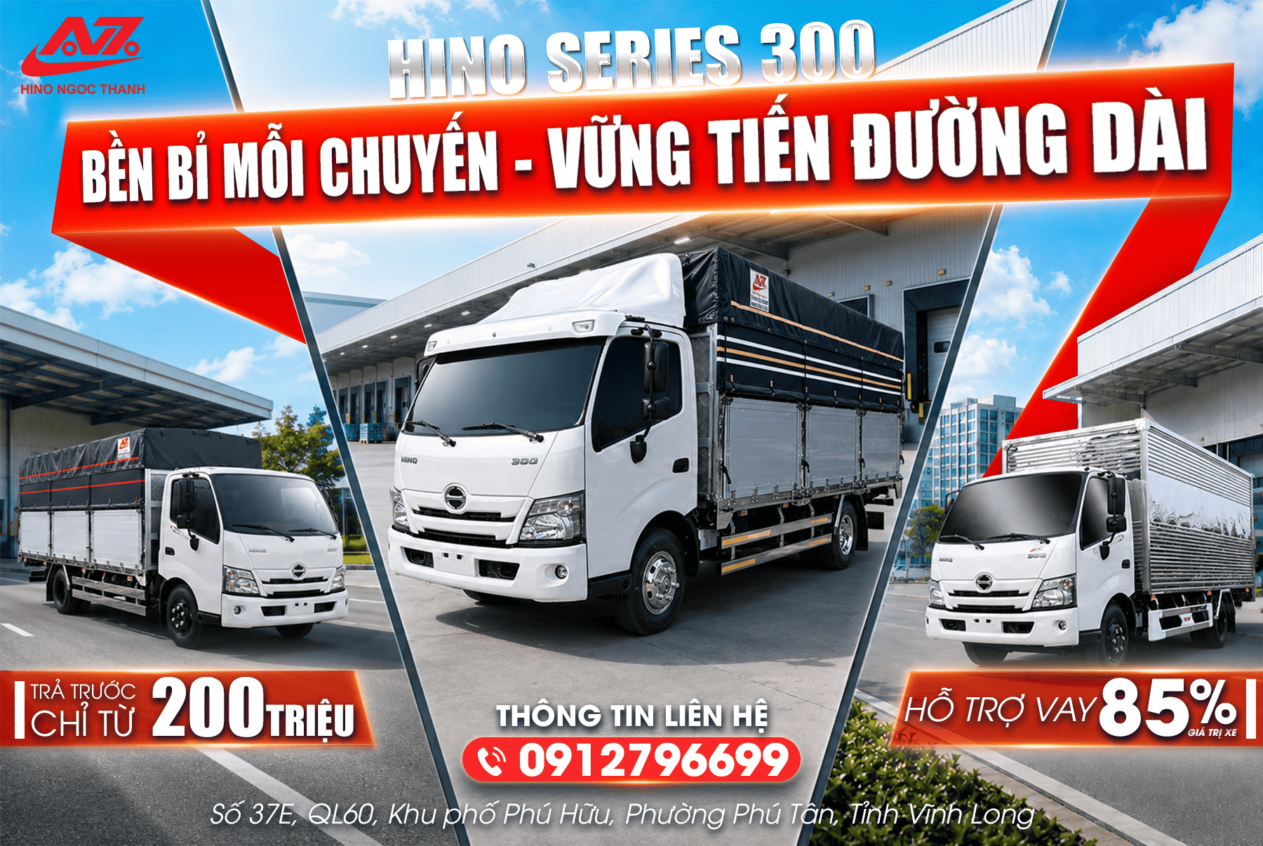 🚛 HINO SERIES 300 – BỀN BỈ MỖI CHUYẾN, VỮNG TIẾN ĐƯỜNG DÀI!