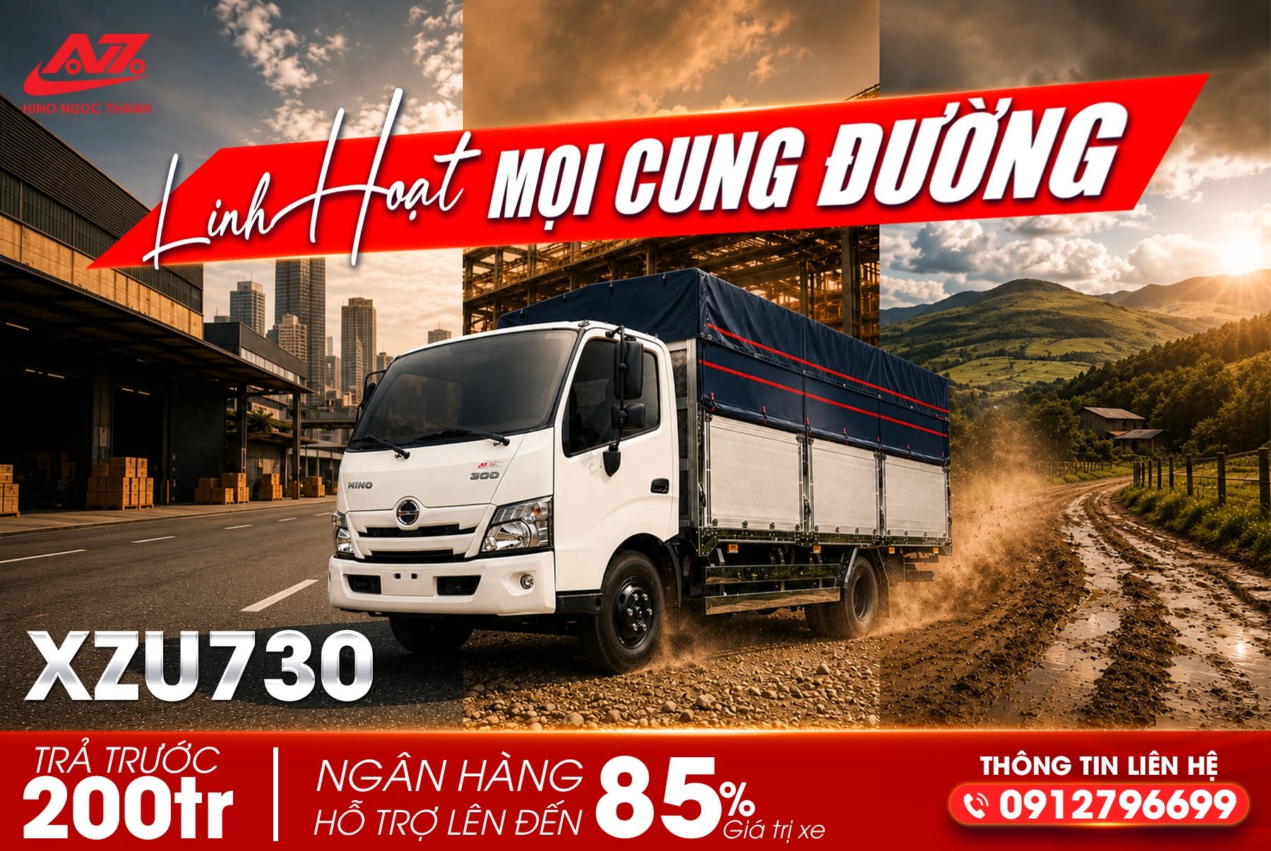 🚛 HINO XZU730 – LINH HOẠT MỌI CUNG ĐƯỜNG, CHỦ ĐỘNG MỌI CHUYẾN HÀNG!